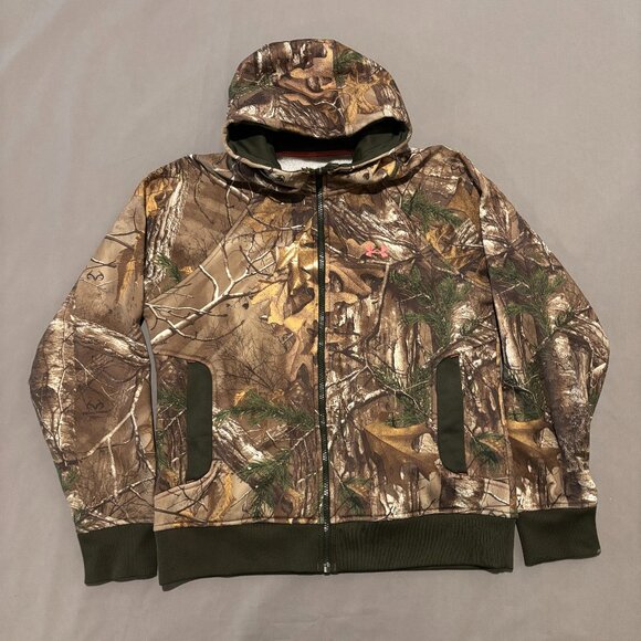 Under Armour Jacket Women Medium RealTree Camouflage Full Zip Outdoor Casual - Picture 1 of 7